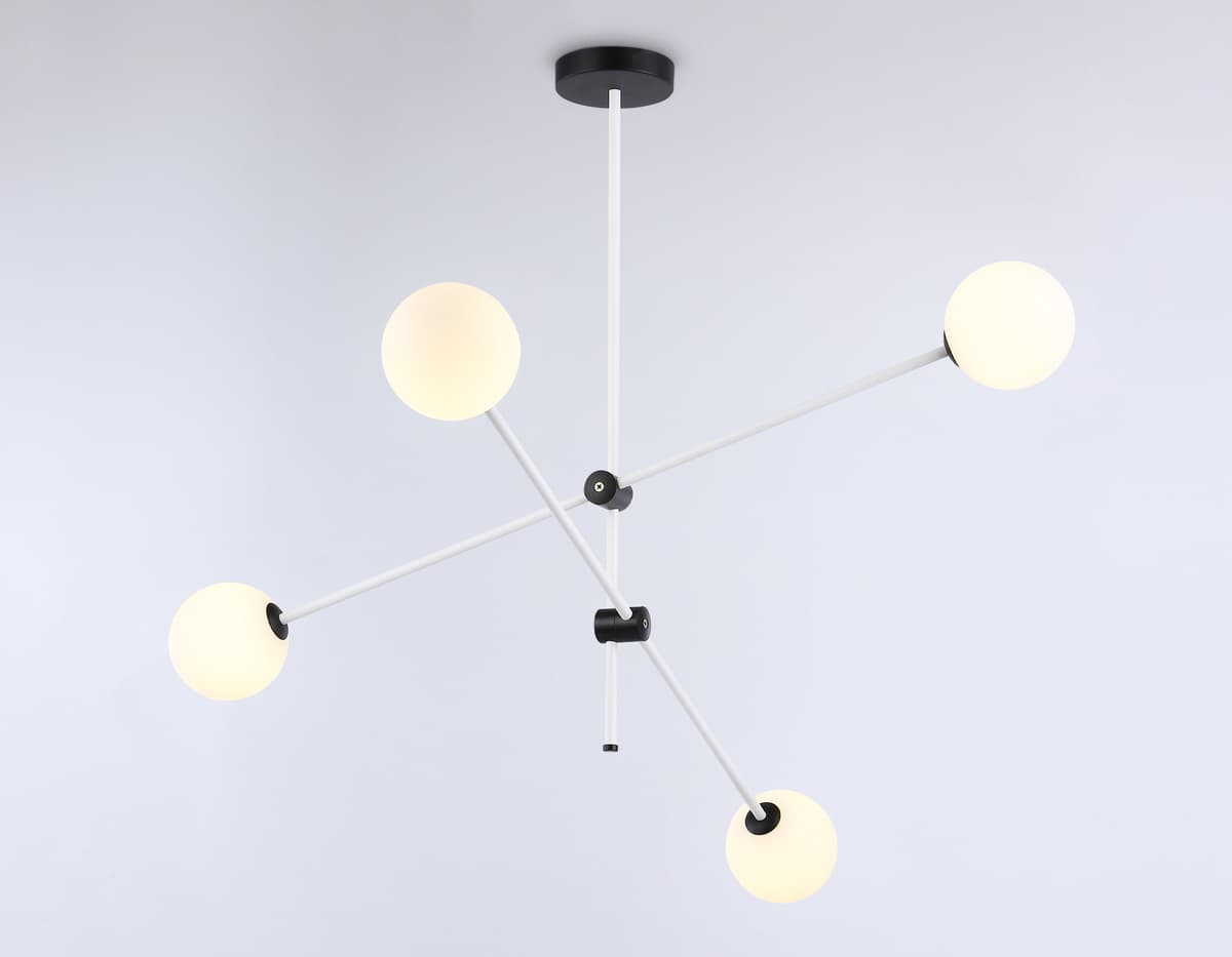 Подвесной светильник TR2505/4 WH/BK белый/черный G9/4 max 10W D970*700 Ambrella Light 9