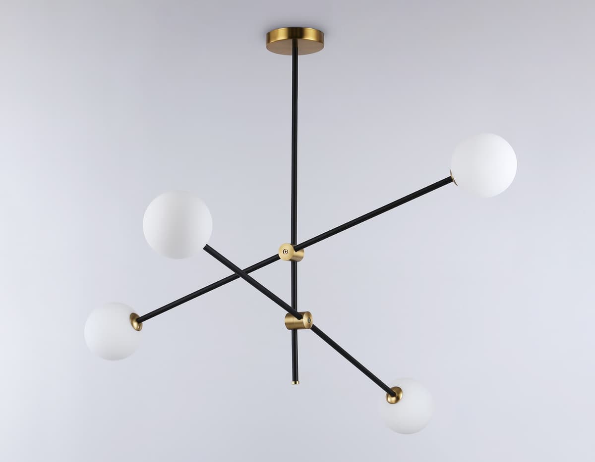Подвесной светильник TR2507/4 BK/BS черный/латунь G9/4 max 10W D970*700 Ambrella Light 10