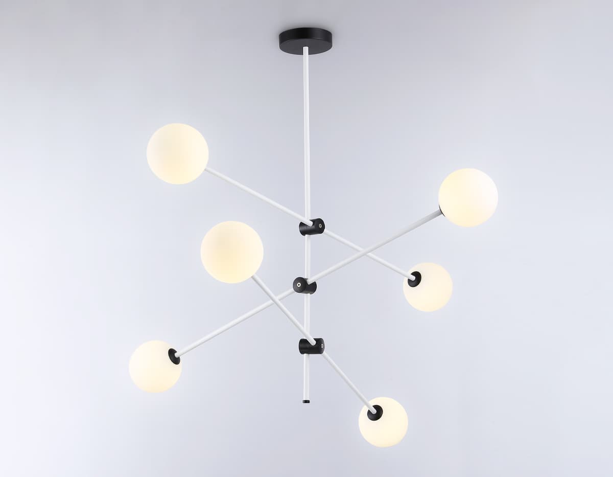 Подвесной светильник TR2512/6 WH/BK белый/черный G9/6 max 10W D970*830 Ambrella Light 11