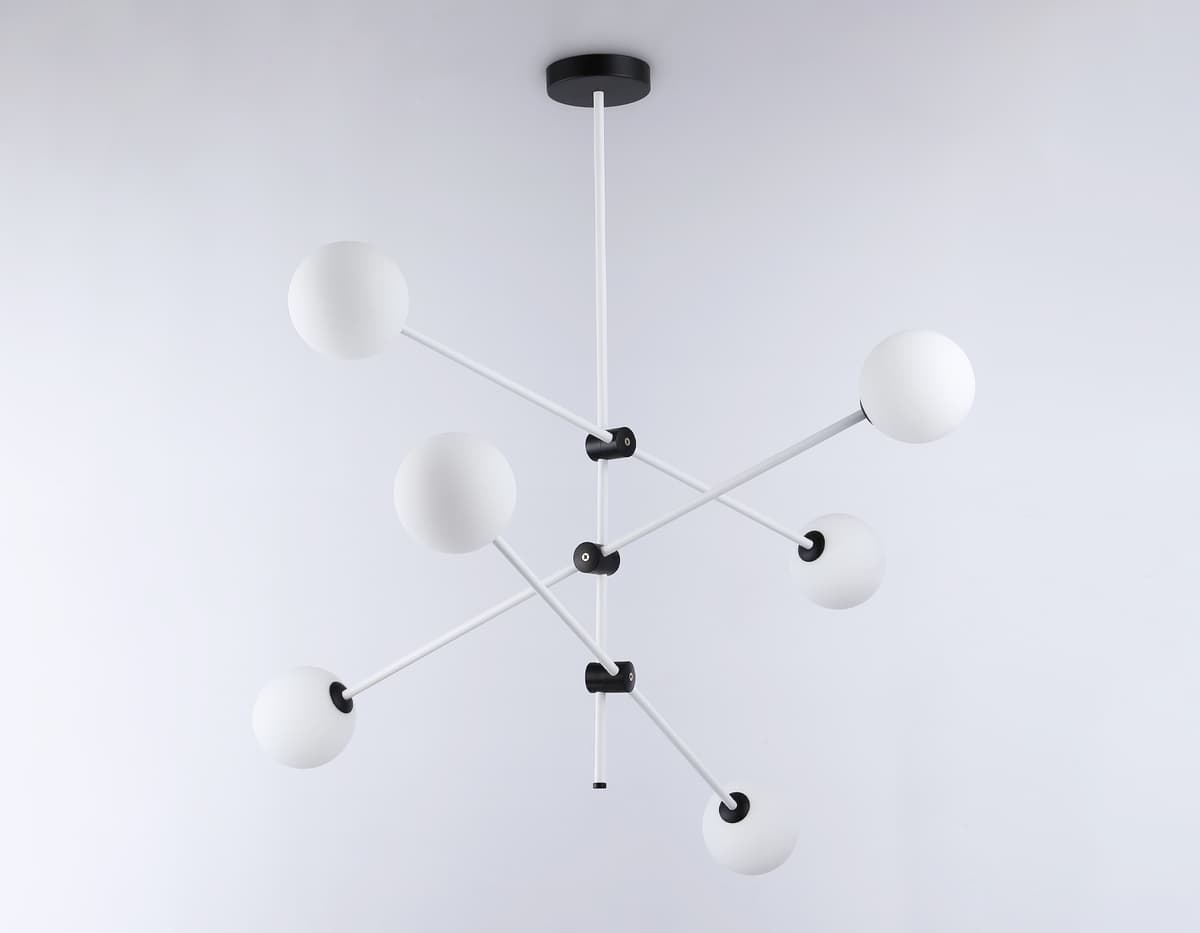 Подвесной светильник TR2512/6 WH/BK белый/черный G9/6 max 10W D970*830 Ambrella Light 12
