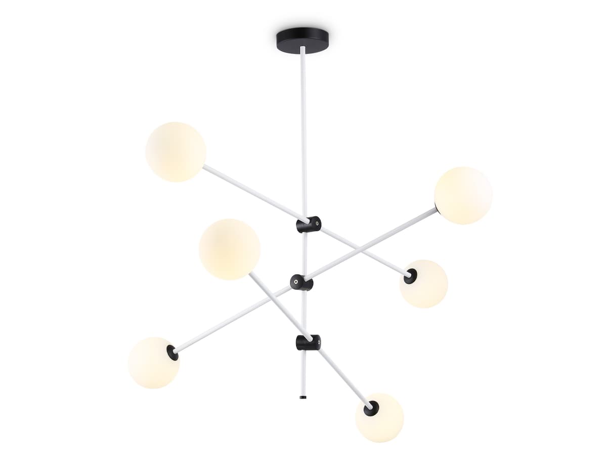 Подвесной светильник TR2512/6 WH/BK белый/черный G9/6 max 10W D970*830 Ambrella Light 7