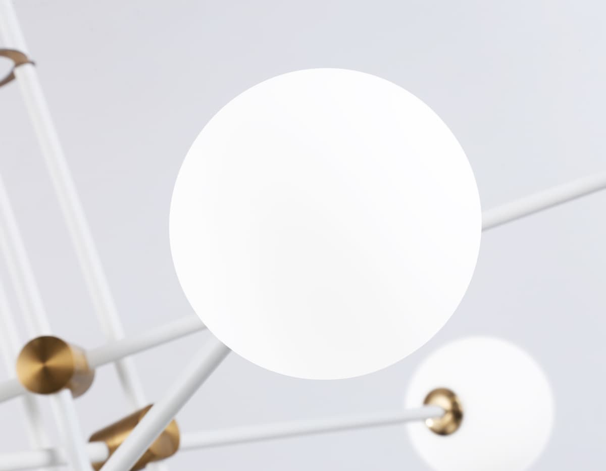 Подвесной светильник TR2521/6 WH/BS белый/латунь G9/6 max 10W D970*750 Ambrella Light 8