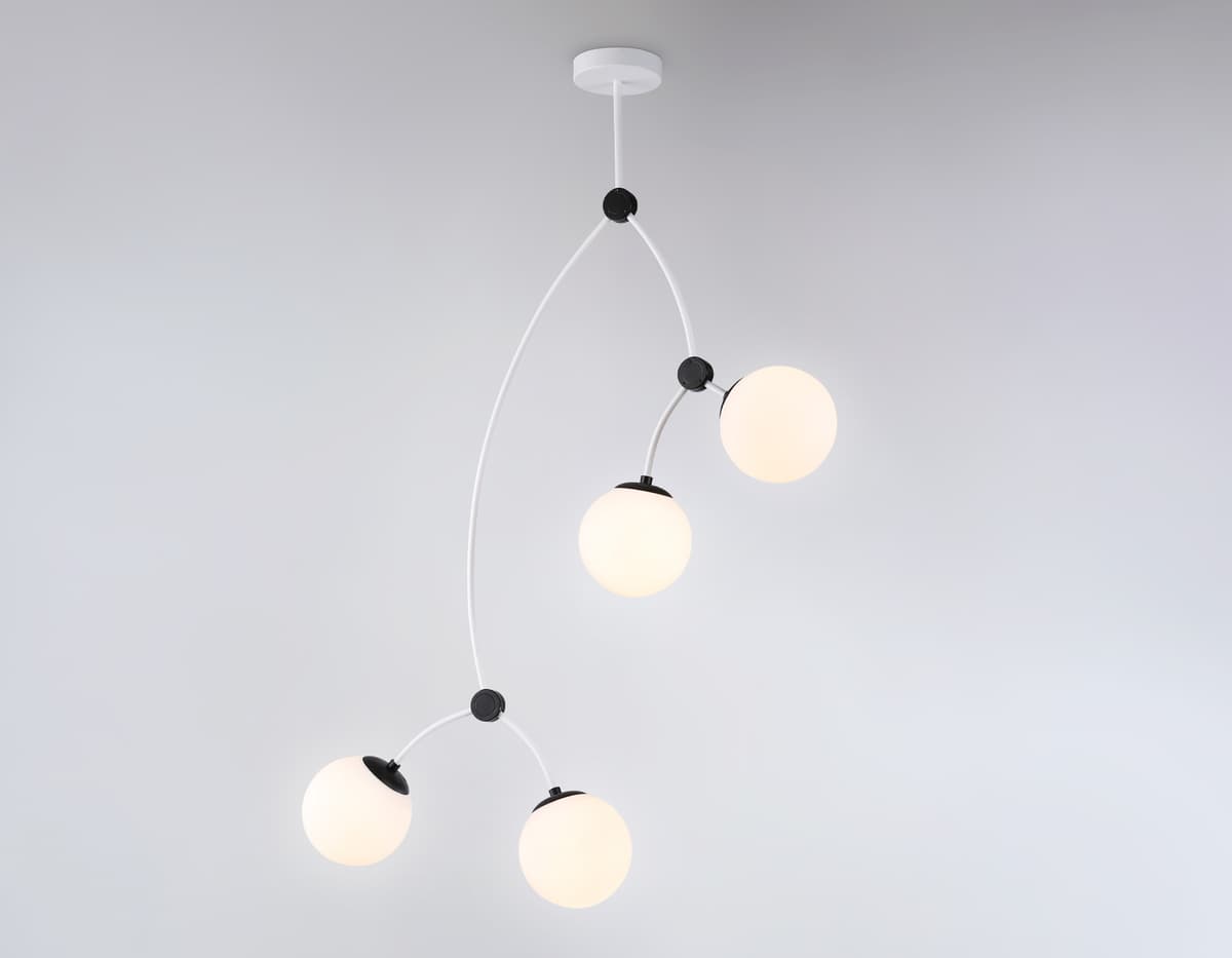 Подвесной светильник TR2572/4 WH/BK белый/черный E27/4 max 60W D790*1120 Ambrella Light 7