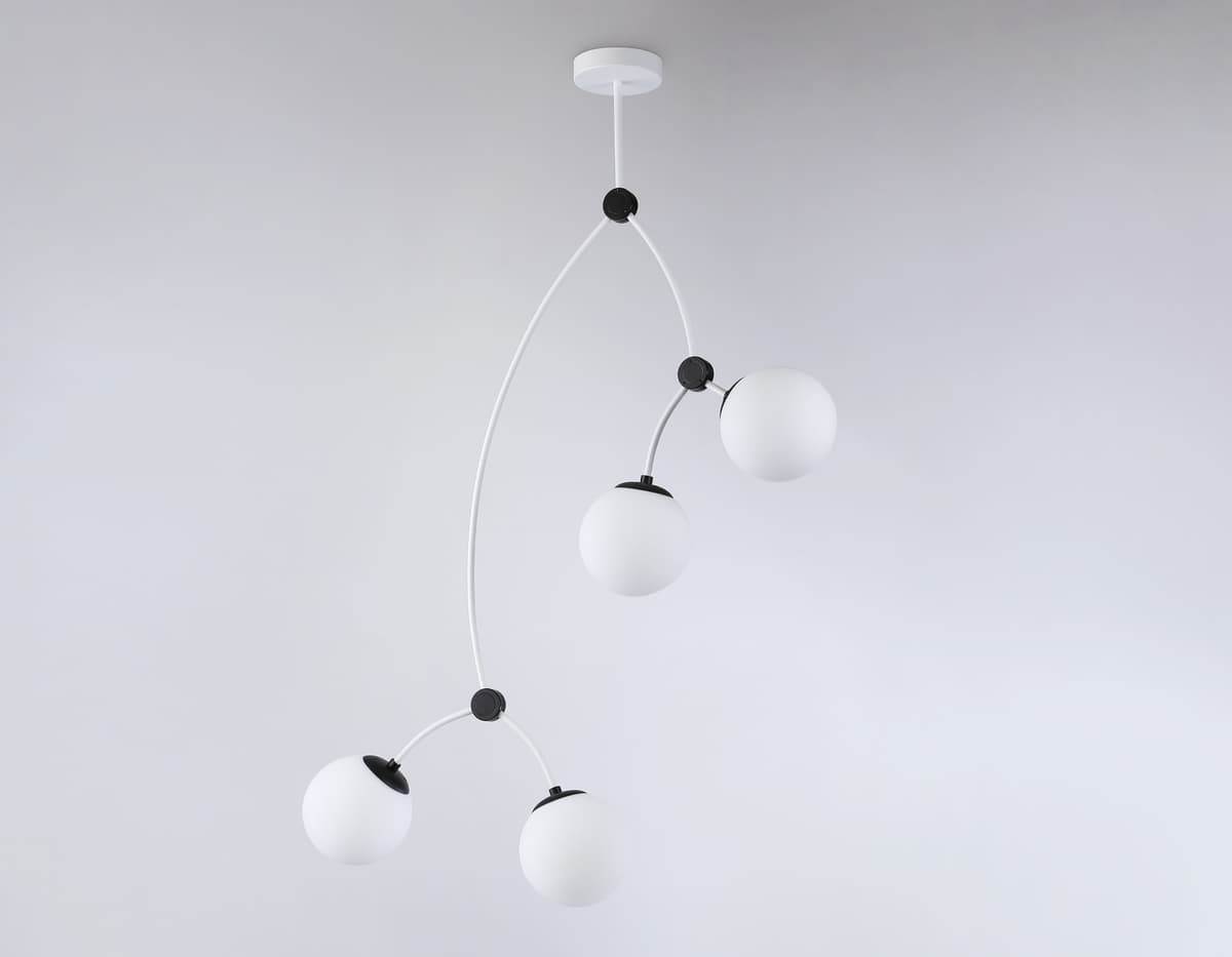 Подвесной светильник TR2572/4 WH/BK белый/черный E27/4 max 60W D790*1120 Ambrella Light 8