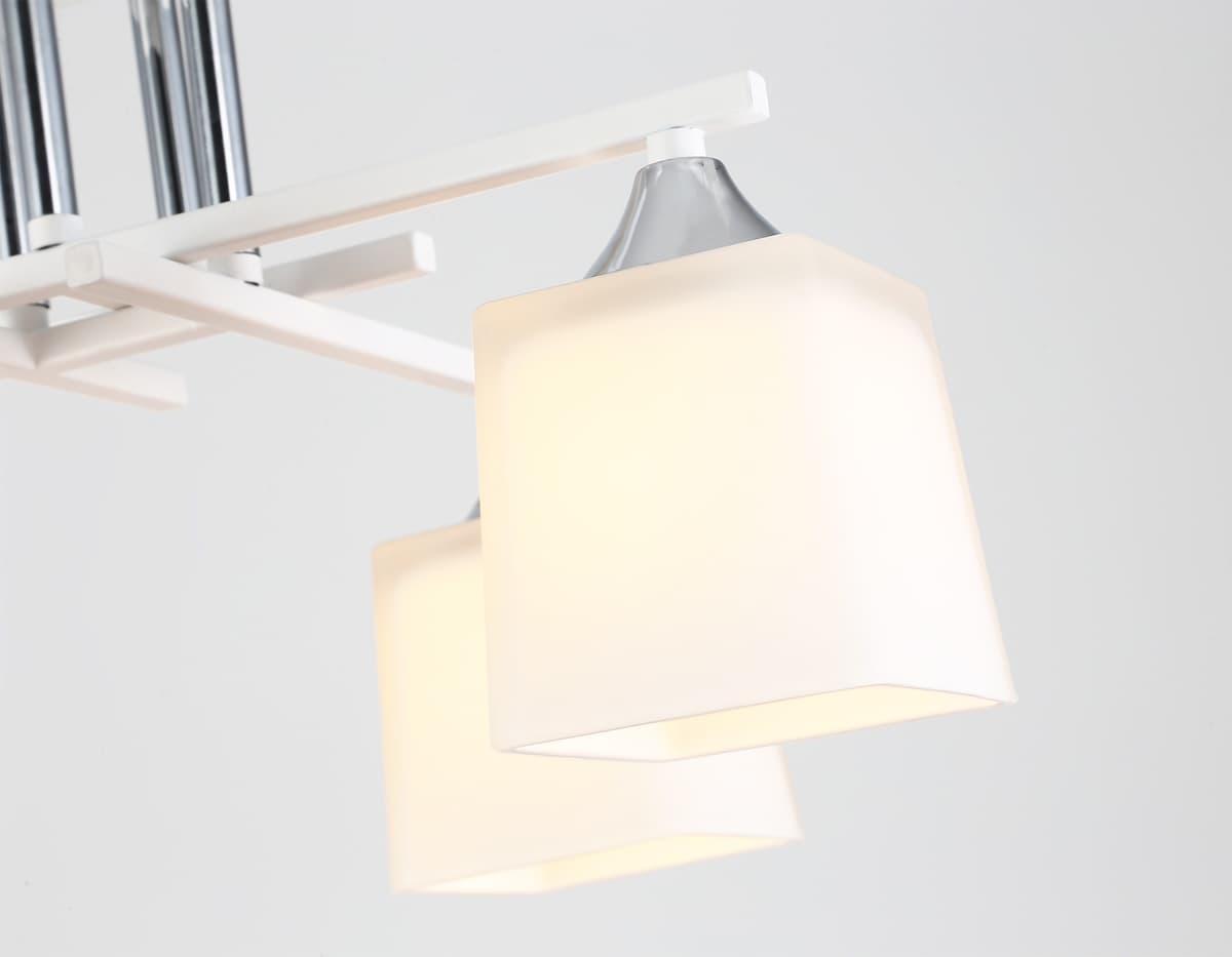 Люстра на штанге со стеклянными плафонами TR303041/4 WH белый E27/4 max 60W 420*420*260 Ambrella Light 12