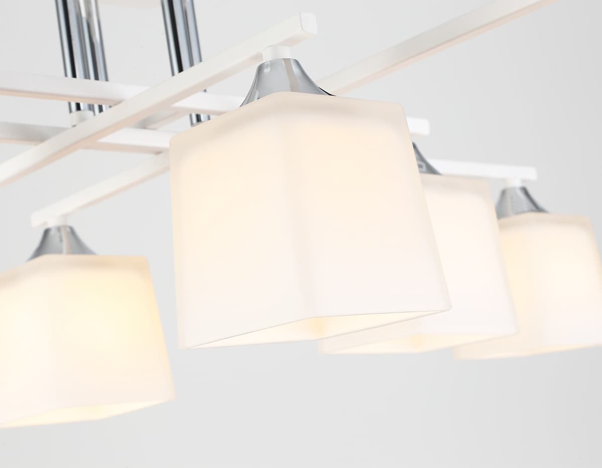 Люстра на штанге со стеклянными плафонами TR303043/8 WH белый E27/8 max 60W 820*820*260 Ambrella Light 11