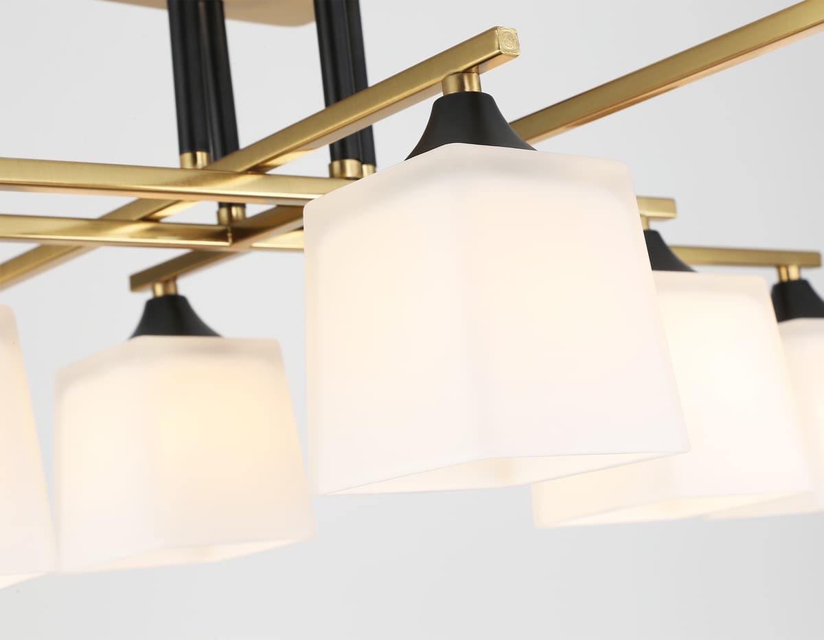 Люстра на штанге со стеклянными плафонами TR303044/8 CP медь E27/8 max 60W 820*820*260 Ambrella Light 11