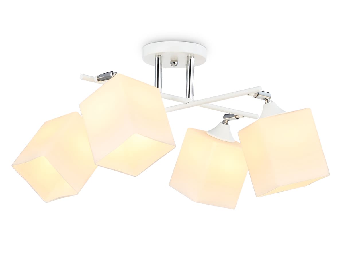 Подвесная люстра TR303083/4 WH/CH/FR белый/хром/белый матовый E27/4 max 40W 620*620*260 Ambrella Light 2
