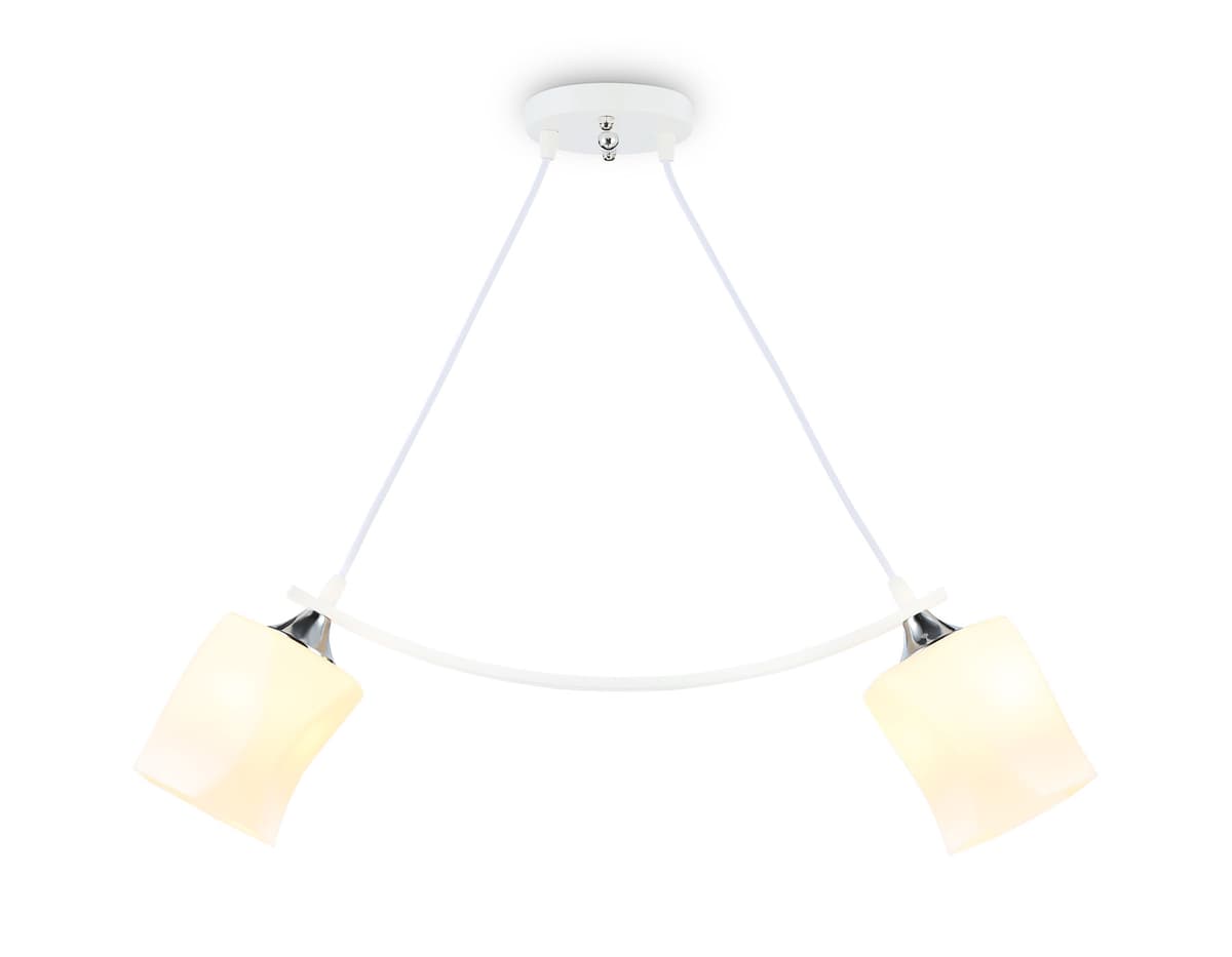 Подвесной светильник TR303154/2 WH/CH/FR белый/хром/белый матовый E27/2 max 40W 640*115*410 Ambrella Light 2