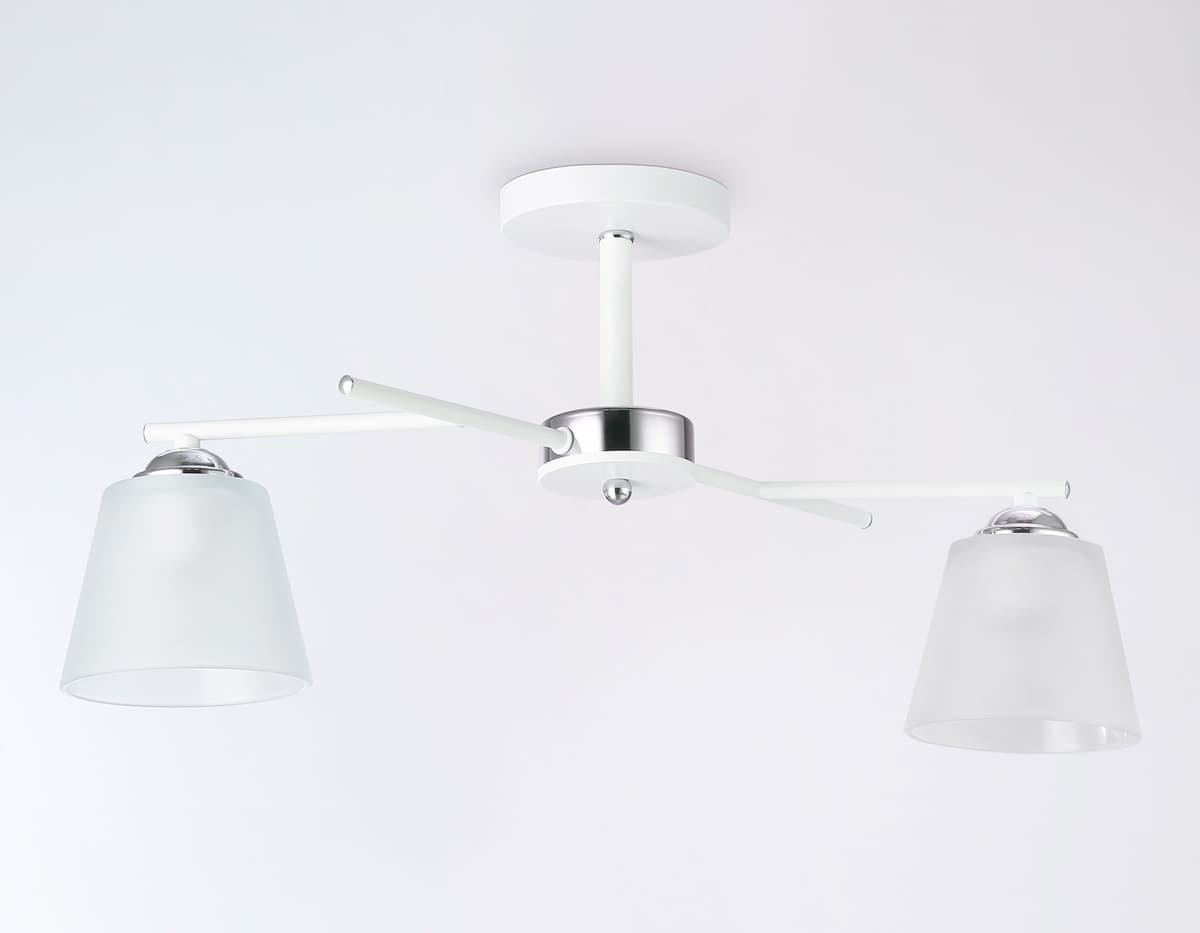 Подвесной светильник TR303201/2 WH/CH/FR белый/хром/белый матовый E27*2 max 60W 470*370*260 Ambrella Light 10