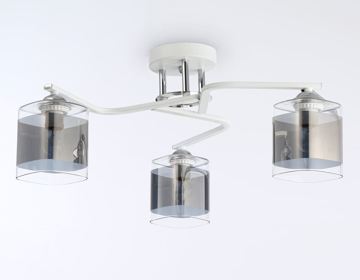 Потолочный светильник TR303217/3 WH/CH/SM белый/хром/дымчатый E27*3 max 60W D540*250 Ambrella Light 10