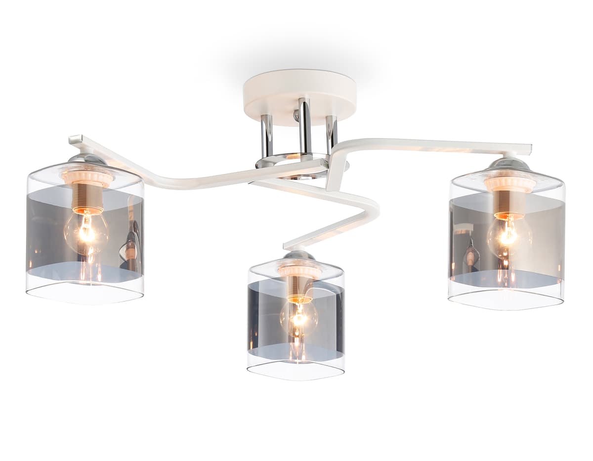 Потолочный светильник TR303217/3 WH/CH/SM белый/хром/дымчатый E27*3 max 60W D540*250 Ambrella Light 7