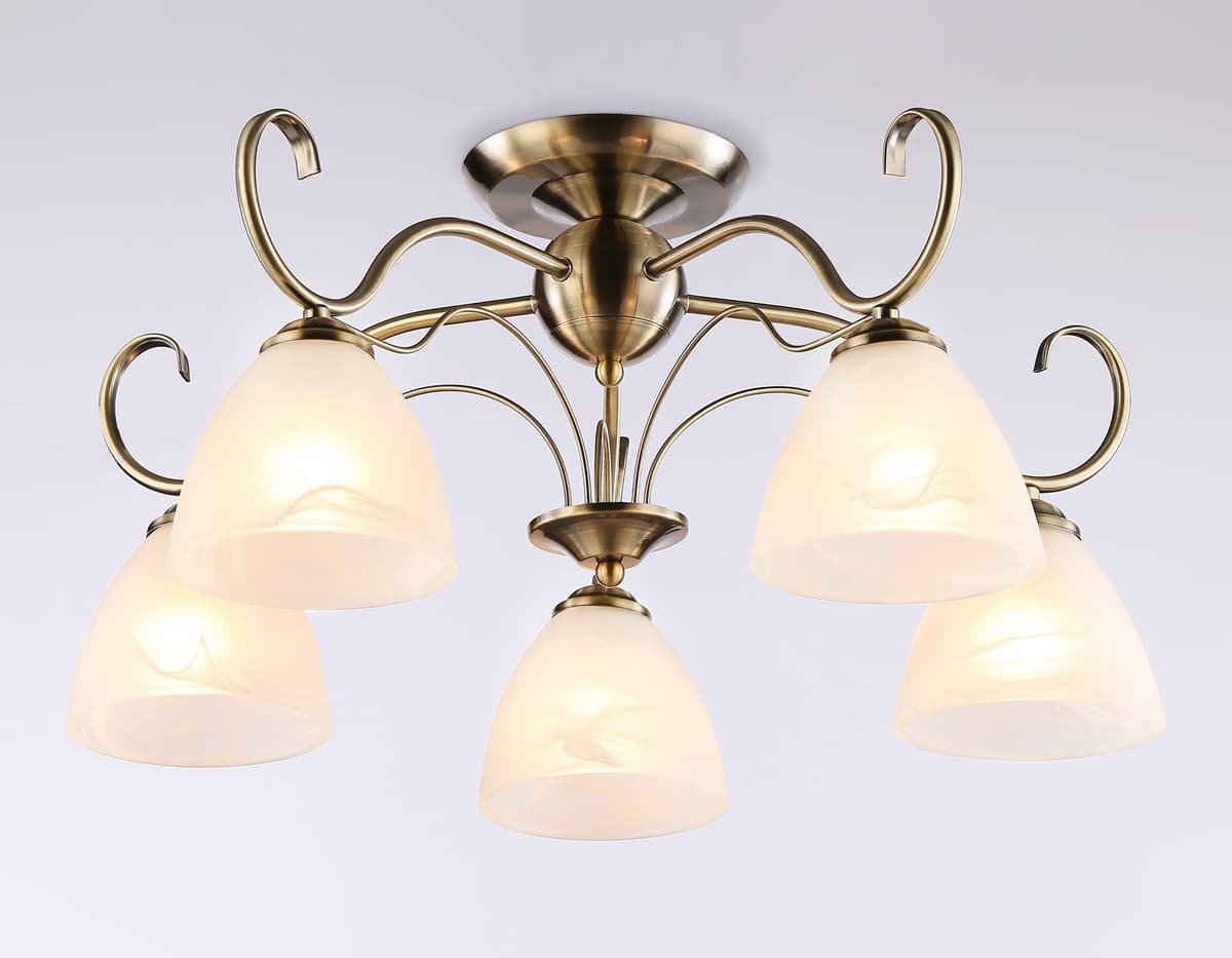 Потолочная люстра TR3046/5 SB/FR бронза/белый матовый E27/5 max 40W D595*285 Ambrella Light 10