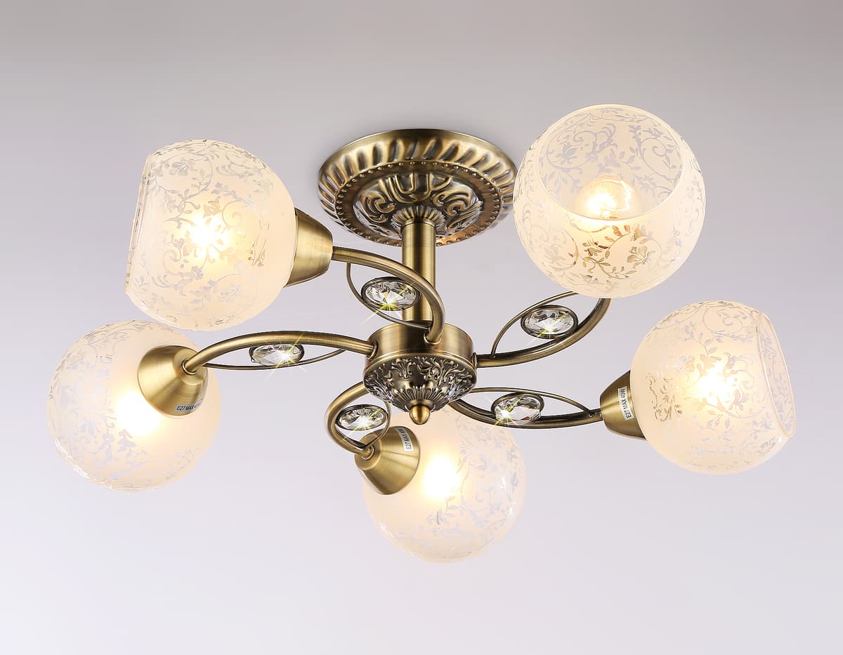Потолочная люстра TR3064/5 SB/FR бронза/белый матовый E27/5 max 40W D615*245 Ambrella Light 11