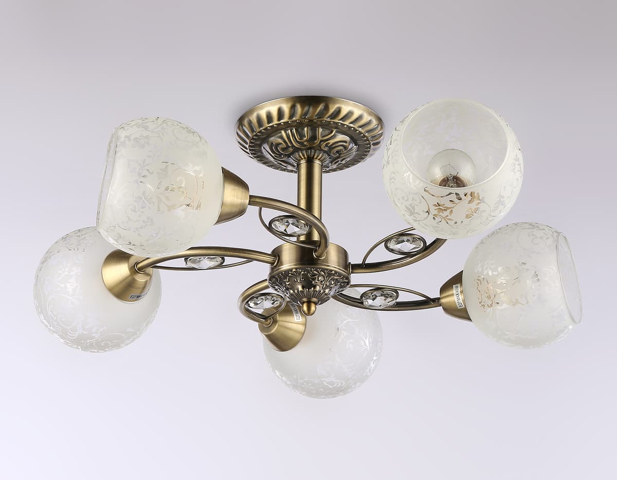 Потолочная люстра TR3064/5 SB/FR бронза/белый матовый E27/5 max 40W D615*245 Ambrella Light 12