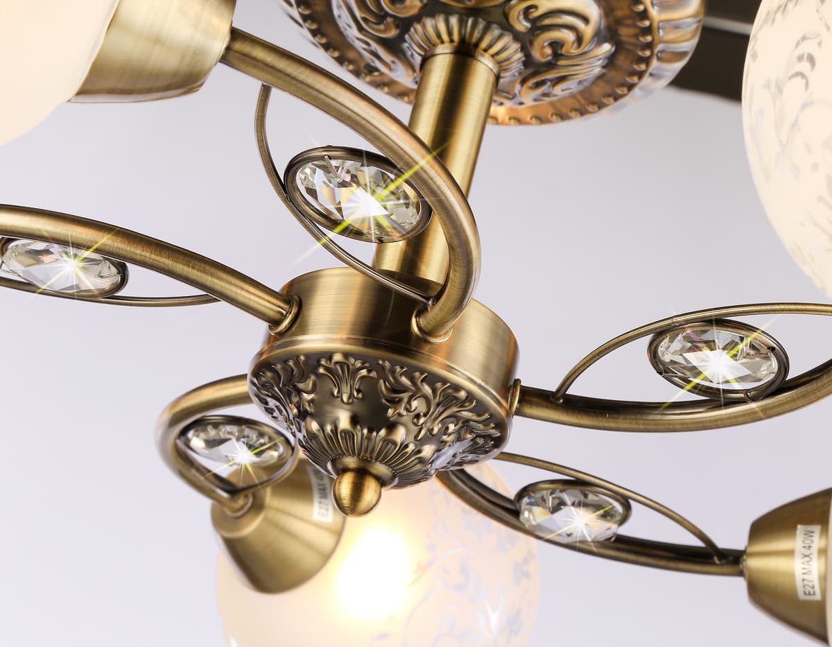 Потолочная люстра TR3064/5 SB/FR бронза/белый матовый E27/5 max 40W D615*245 Ambrella Light 13