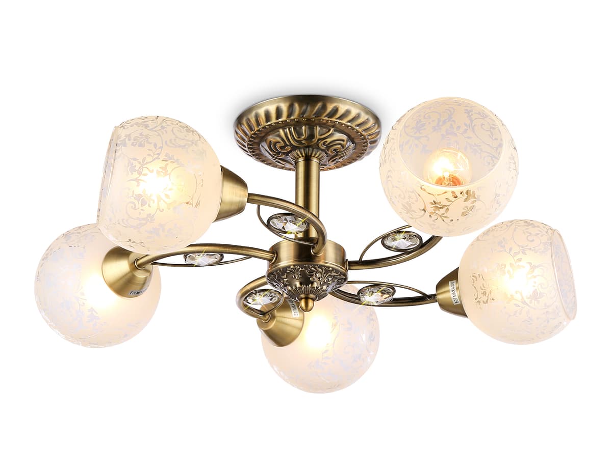 Потолочная люстра TR3064/5 SB/FR бронза/белый матовый E27/5 max 40W D615*245 Ambrella Light 8