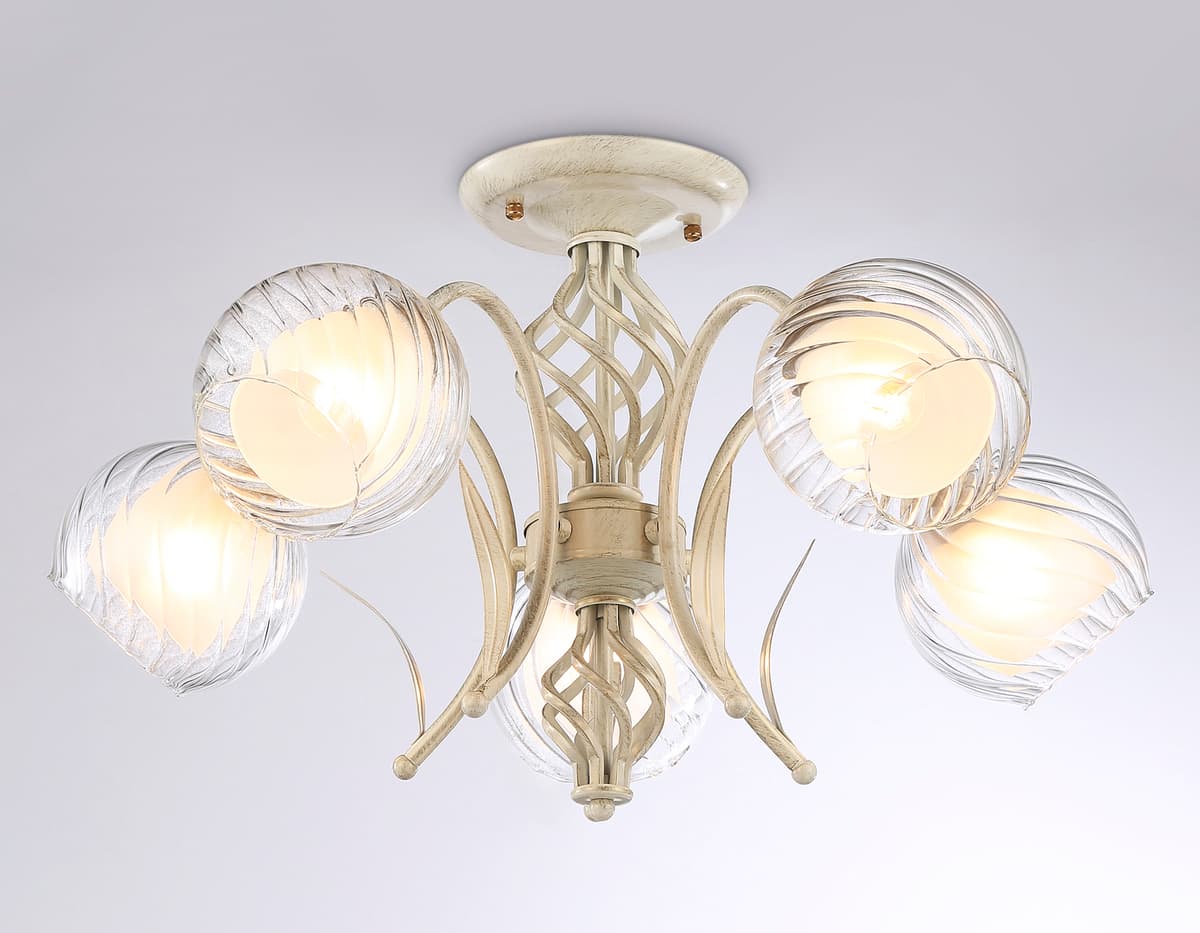 Подвесная люстра TR3066/5 WH/GD белый/золото E27*5 max 40W D590*340 Ambrella Light 13