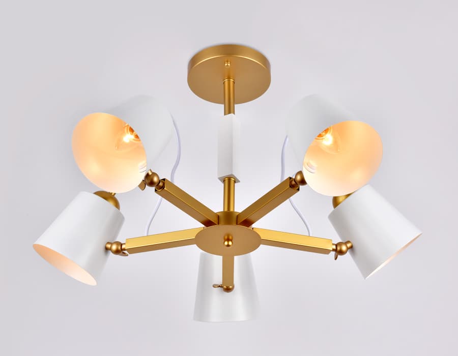 Подвесная люстра TR3101/5 WH/GD белый/золото E14 max 40W D680*370 Ambrella Light 8