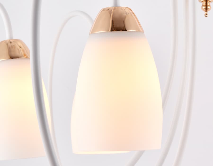 Потолочная люстра TR3120/6 WH/GD белый/золото E27 max 40W D850*480 Ambrella Light 6