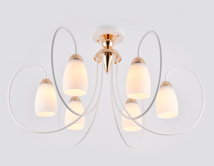 Потолочная люстра TR3120/6 WH/GD белый/золото E27 max 40W D850*480 Ambrella Light 8