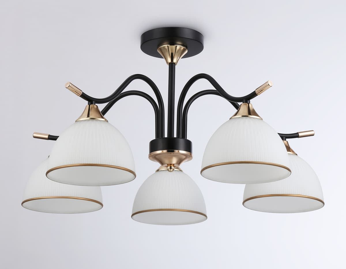Подвесной светильник TR3162/5 BK/FGD черный/золото E27/5 max 60W D580*300 Ambrella Light 12