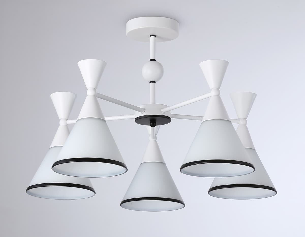 Подвесной светильник TR3165/5 WH/BK белый/черный E27/5 max 60W D580*380 Ambrella Light 10