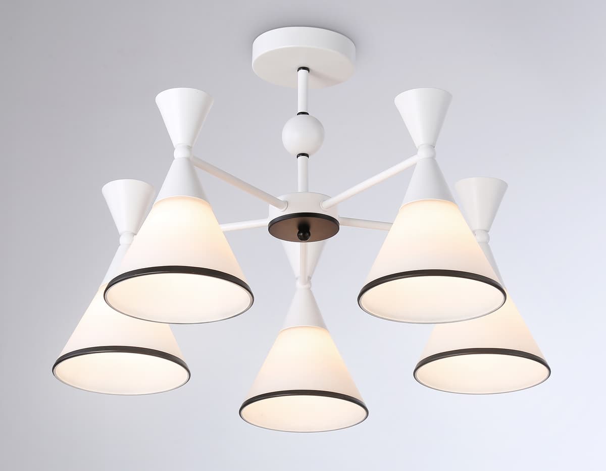 Подвесной светильник TR3165/5 WH/BK белый/черный E27/5 max 60W D580*380 Ambrella Light 8