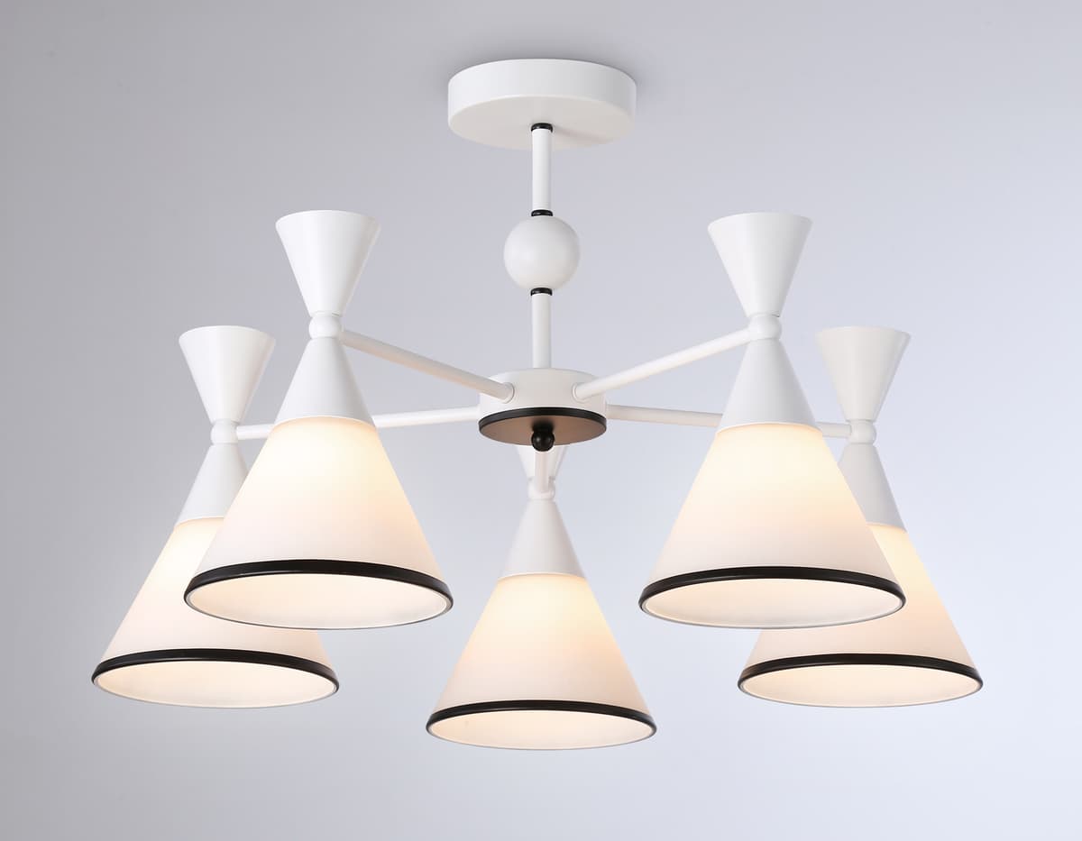 Подвесной светильник TR3165/5 WH/BK белый/черный E27/5 max 60W D580*380 Ambrella Light 9