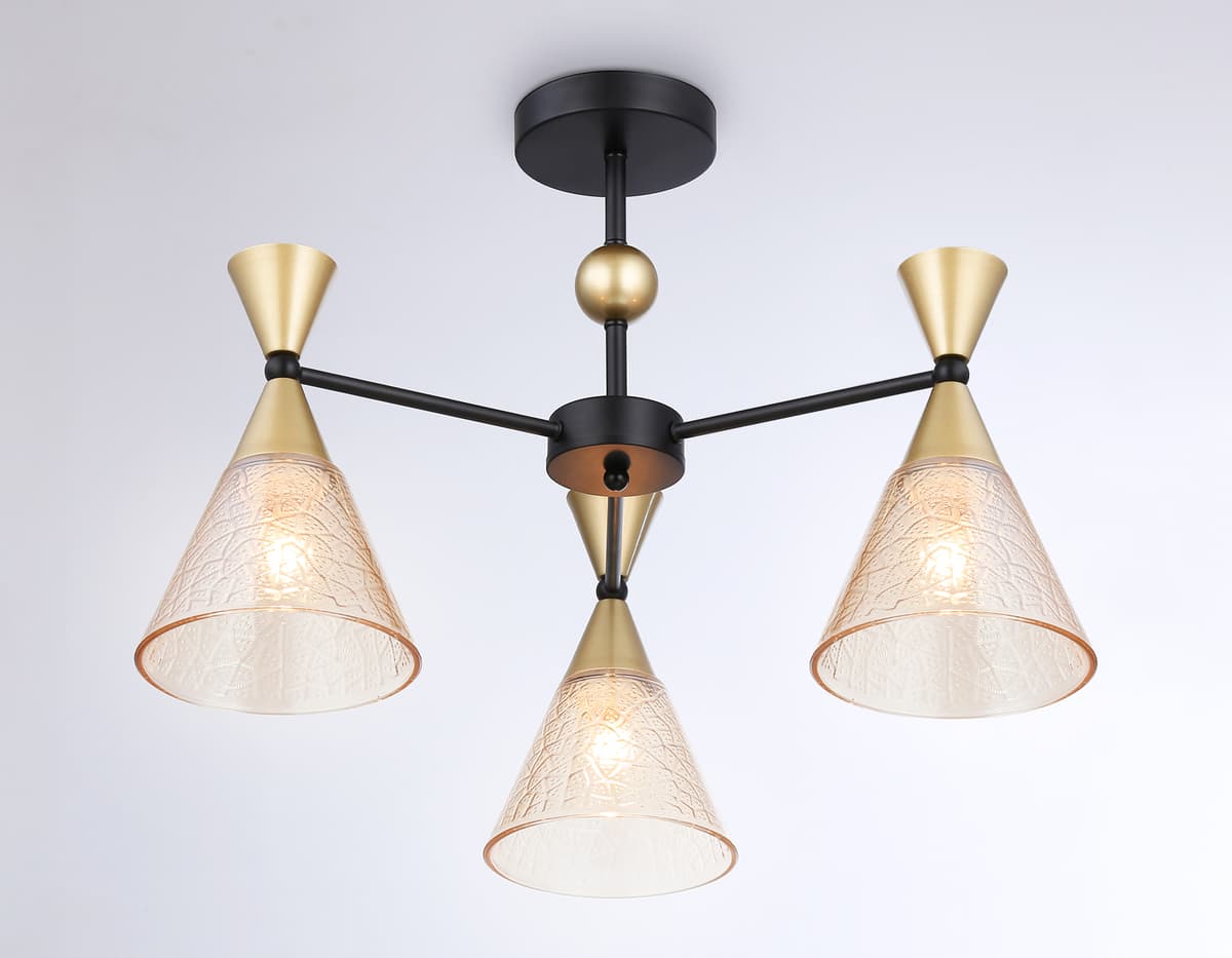 Подвесной светильник TR3169/3 BK/GD черный/золото E27/3 max 60W D580*380 Ambrella Light 10