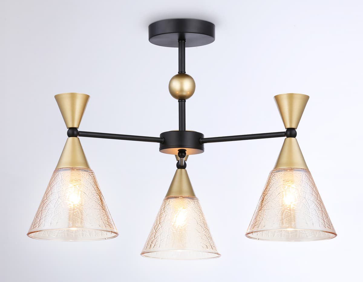 Подвесной светильник TR3169/3 BK/GD черный/золото E27/3 max 60W D580*380 Ambrella Light 11