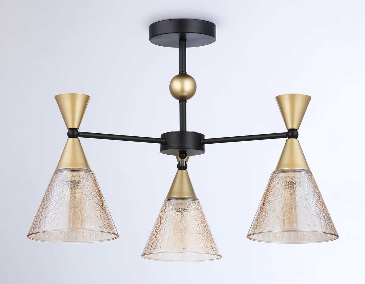 Подвесной светильник TR3169/3 BK/GD черный/золото E27/3 max 60W D580*380 Ambrella Light 12