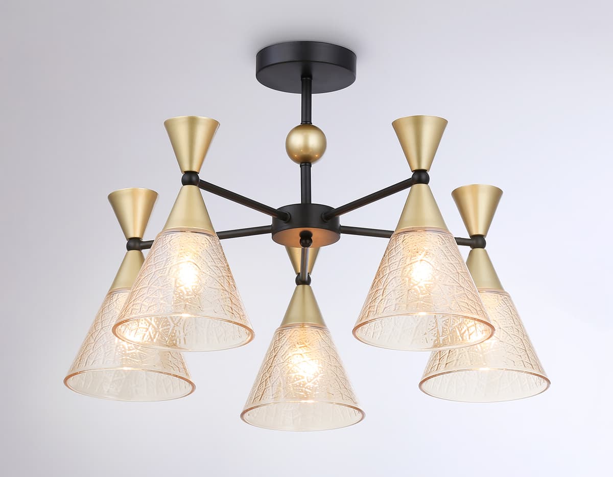 Подвесной светильник TR3171/5 BK/GD черный/золото E27/5 max 60W D580*380 Ambrella Light 10