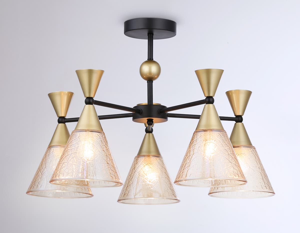 Подвесной светильник TR3171/5 BK/GD черный/золото E27/5 max 60W D580*380 Ambrella Light 11