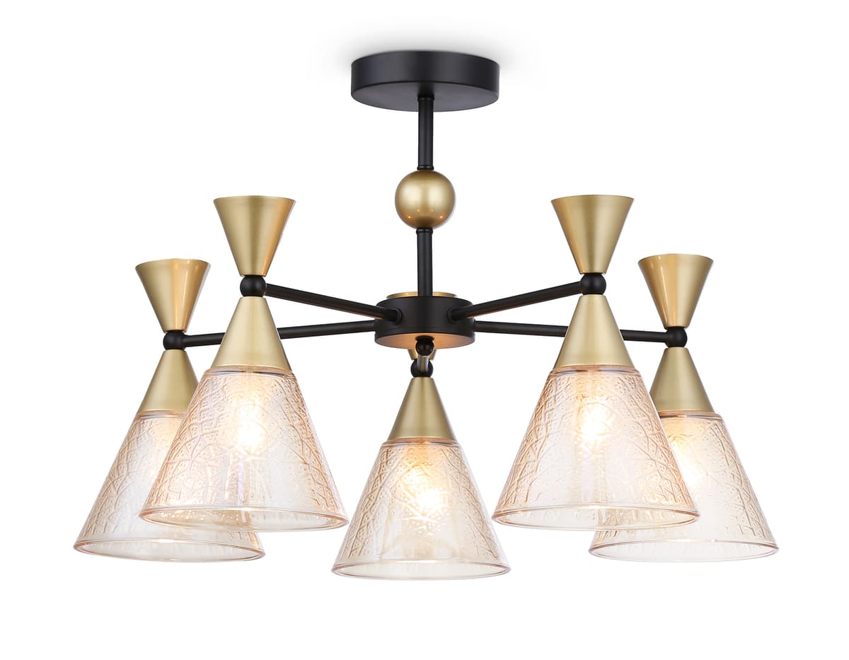 Подвесной светильник TR3171/5 BK/GD черный/золото E27/5 max 60W D580*380 Ambrella Light 7