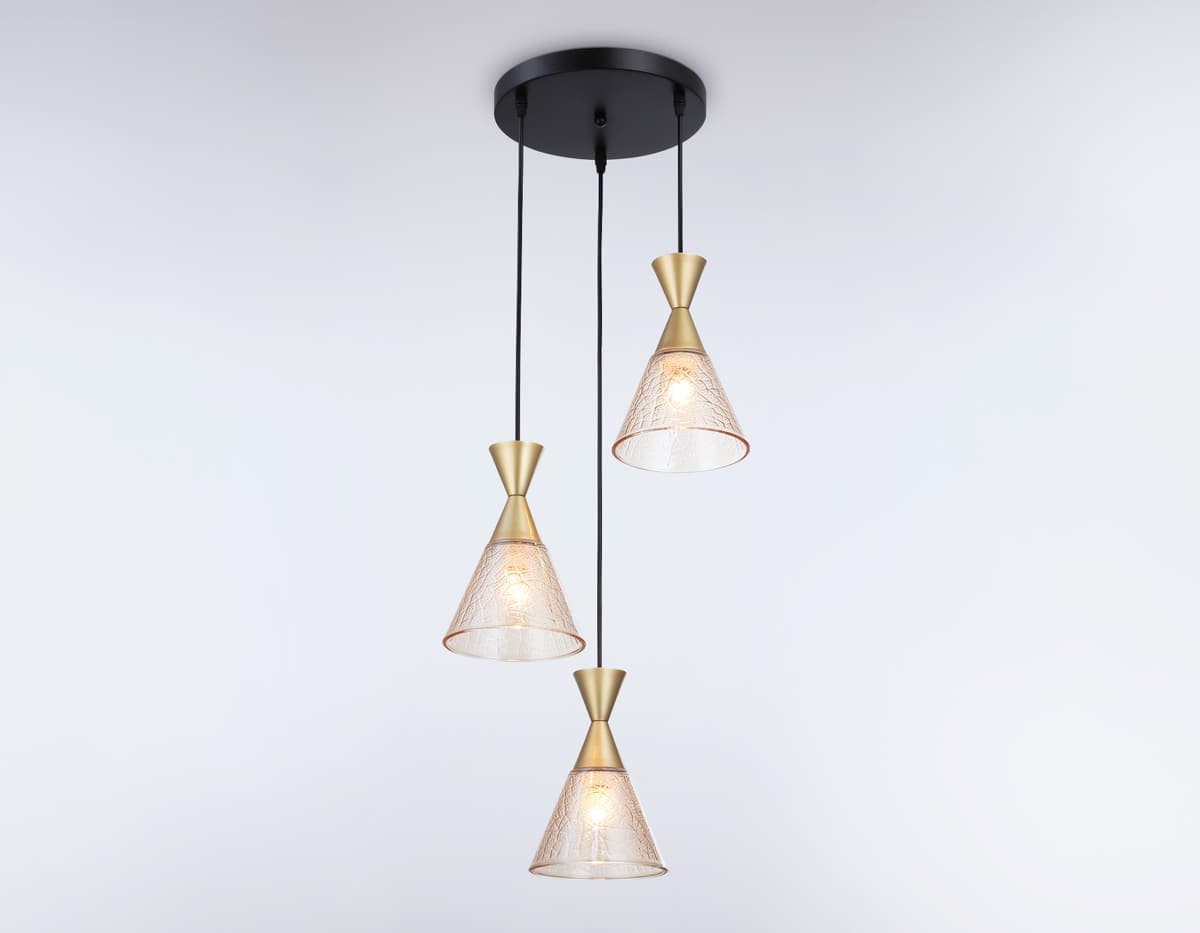 Подвесной светильник TR3175/3 BK/GD черный/золото E27/3 max 60W D360*1000 Ambrella Light 13