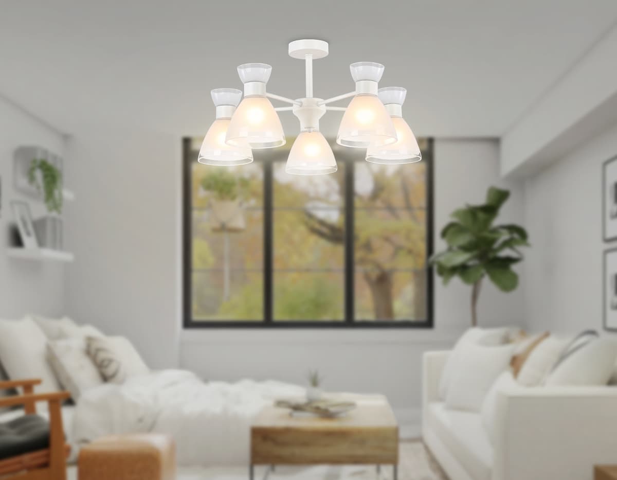 Подвесной светильник со сменной лампой TR3179/5 WH белый E27/5 max 40W D570*280 Ambrella Light 14