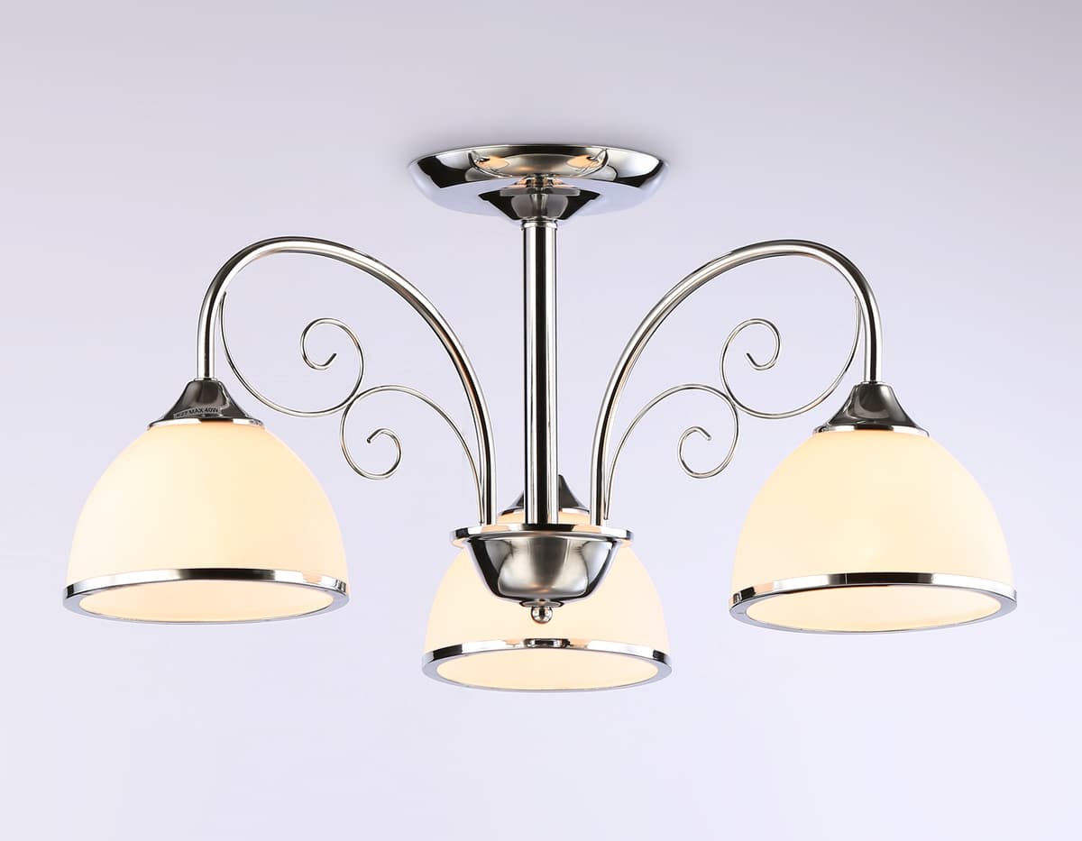 Подвесная люстра TR3181/3 CH/FR хром/белый матовый E27/3 max 40W D585*285 Ambrella Light 10