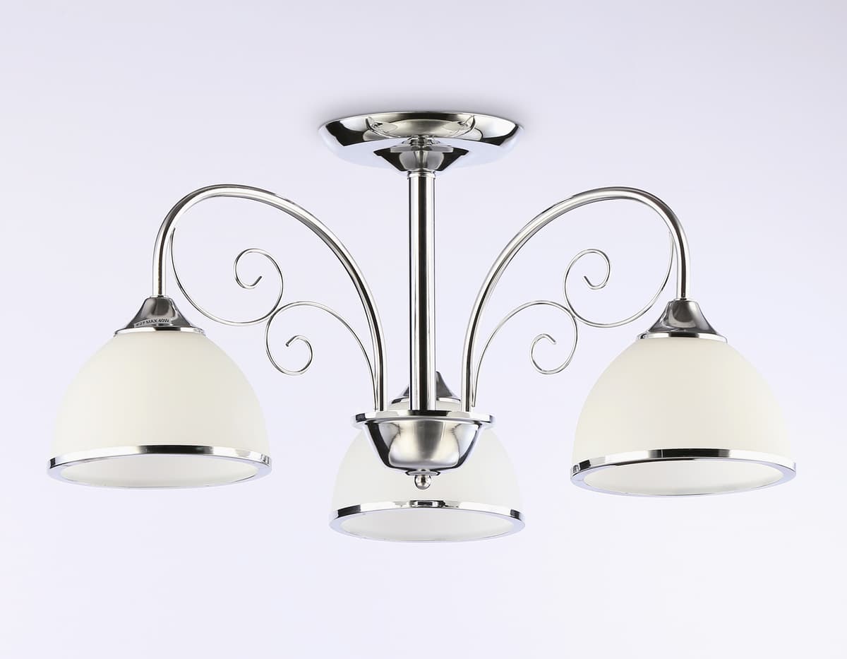 Подвесная люстра TR3181/3 CH/FR хром/белый матовый E27/3 max 40W D585*285 Ambrella Light 11
