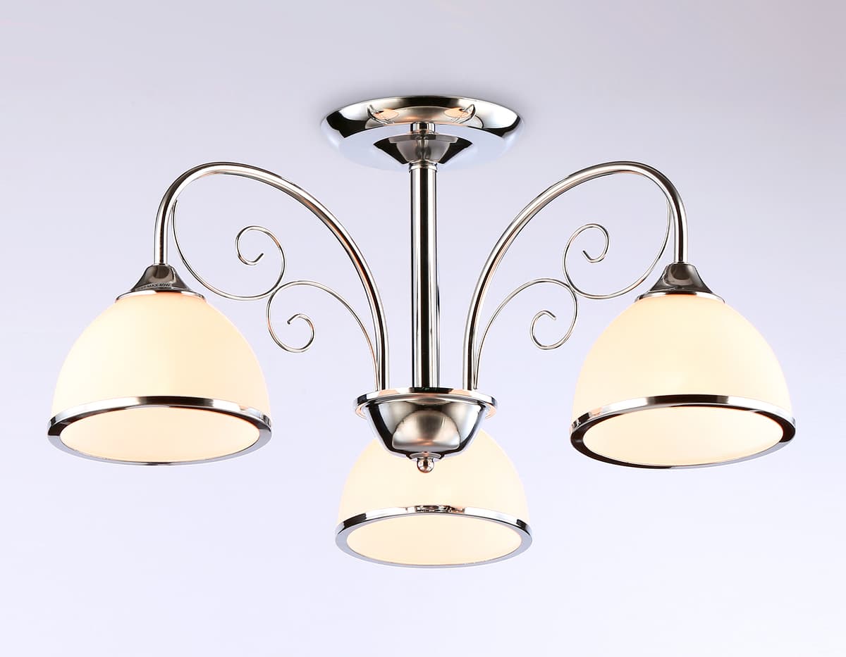 Подвесная люстра TR3181/3 CH/FR хром/белый матовый E27/3 max 40W D585*285 Ambrella Light 7