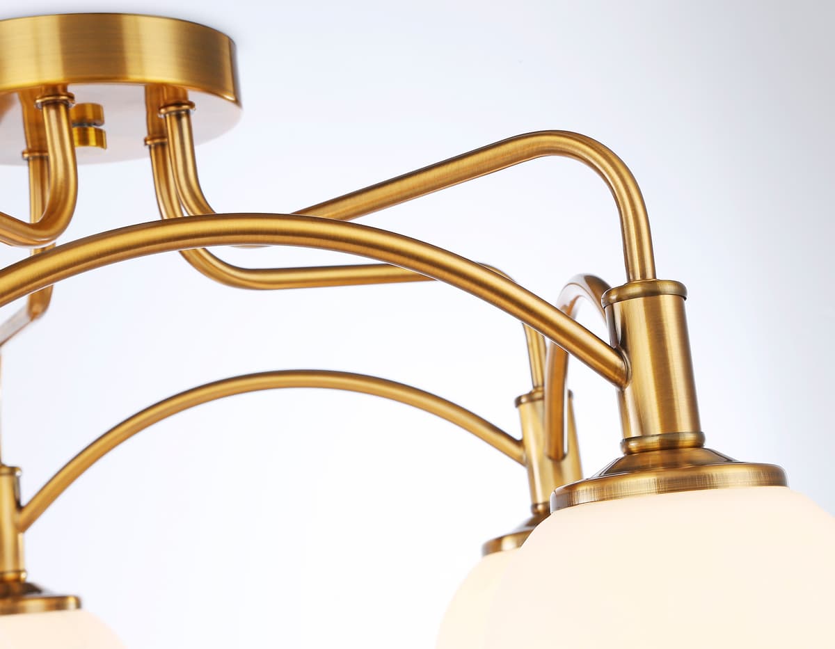 Подвесная люстра TR3212/5 GD/FR золото/белый матовый E27*5 max 40W D560*302 Ambrella Light 12