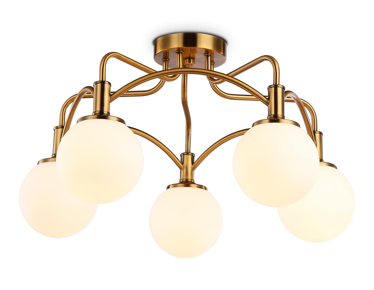 Подвесная люстра TR3212/5 GD/FR золото/белый матовый E27*5 max 40W D560*302 Ambrella Light 8