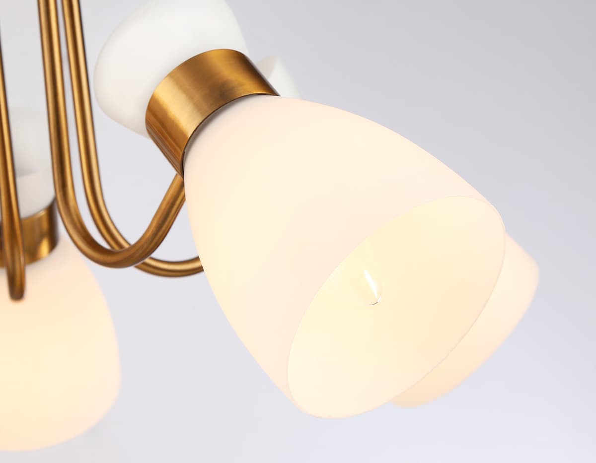 Подвесная люстра TR3218/5 GD/FR золото/белый матовый E27*5 max 40W D580*290 Ambrella Light 11