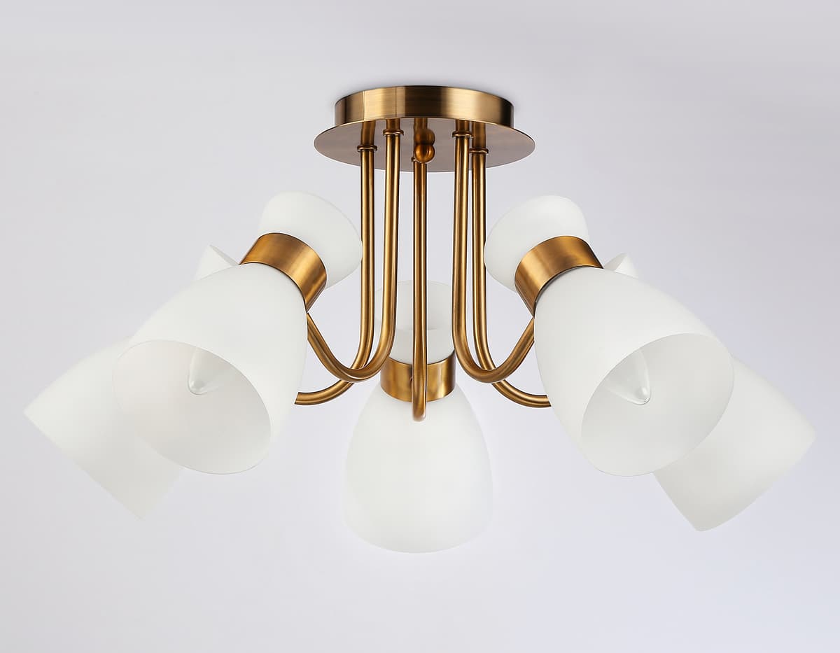 Подвесная люстра TR3218/5 GD/FR золото/белый матовый E27*5 max 40W D580*290 Ambrella Light 14