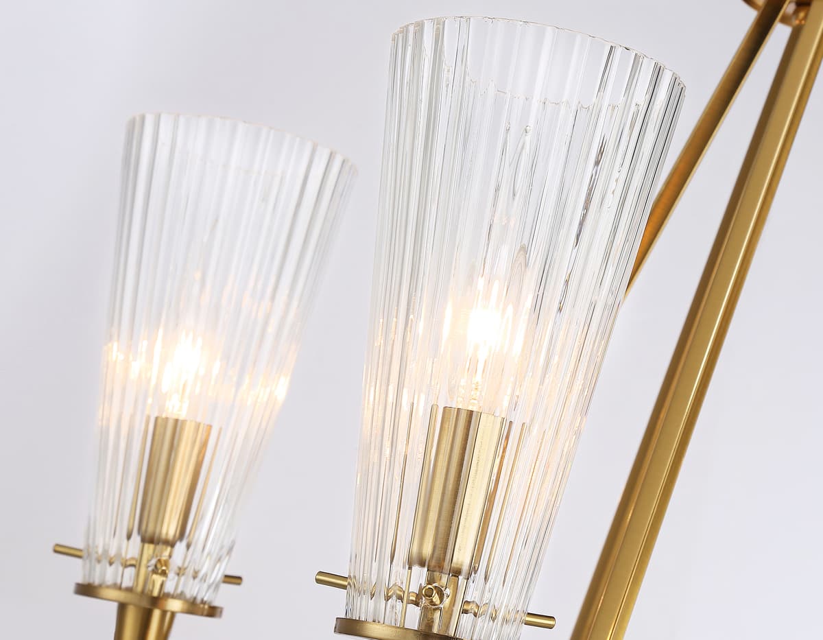 Подвесная люстра TR3231/6 BS/FR латунь/белый матовый E14*6 max 40W D610*585 Ambrella Light 10