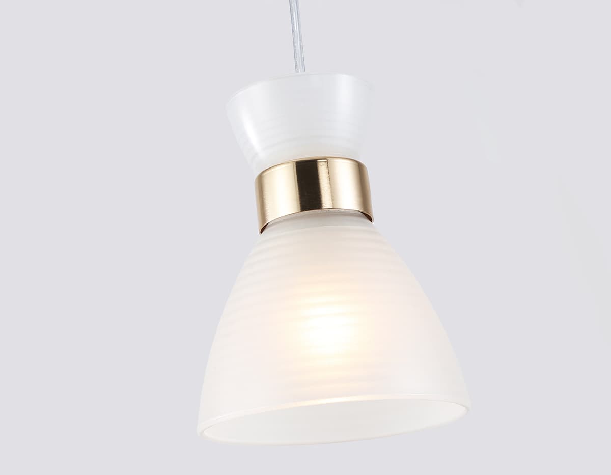 Светильник подвесной со стеклянным плафоном TR3401 FGD золото E27 max 60W D135*1000 Ambrella Light 12
