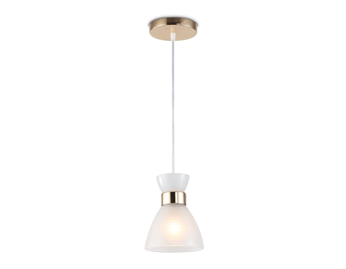 Светильник подвесной со стеклянным плафоном TR3401 FGD золото E27 max 60W D135*1000 Ambrella Light 8