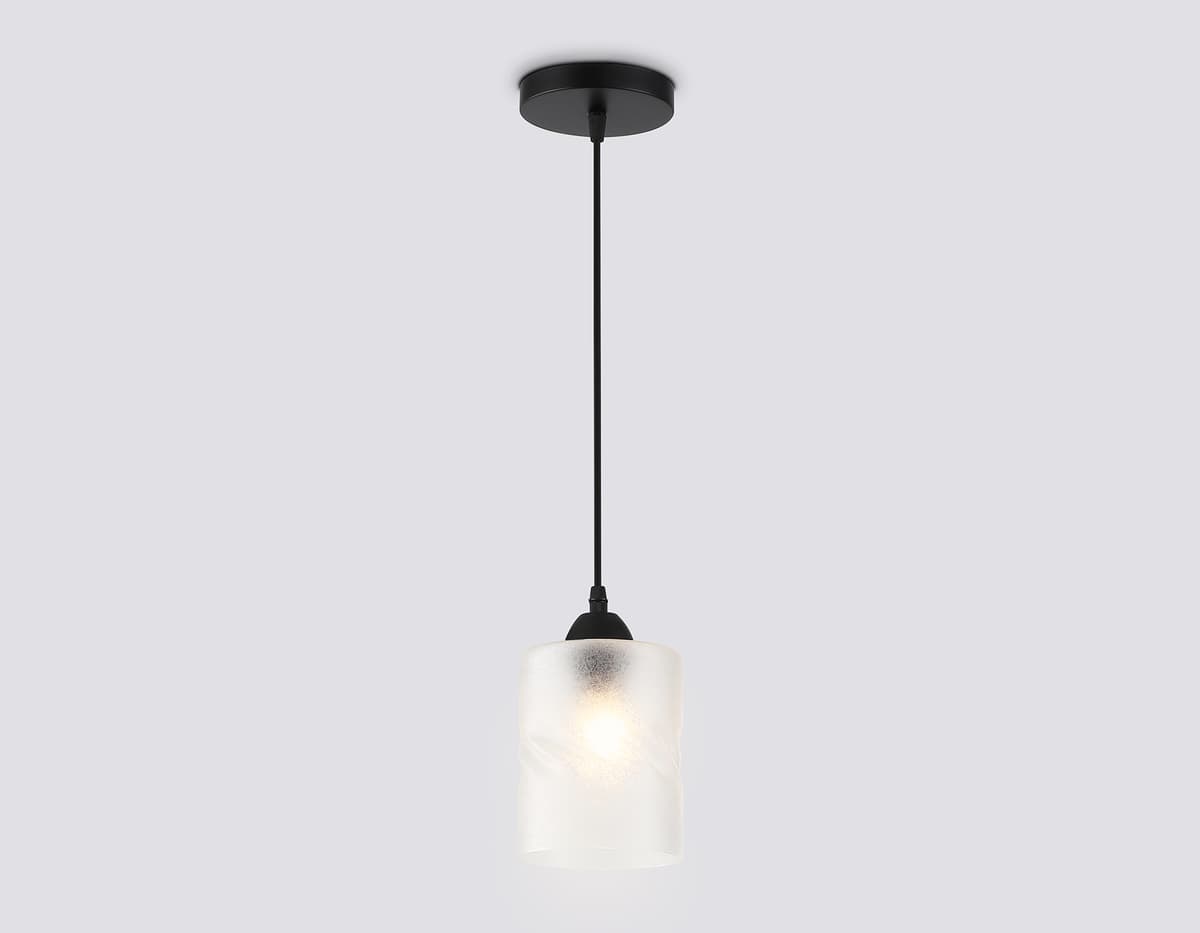 Светильник подвесной со стеклянным плафоном TR3409 BK черный E27 max 60W D120*1000 Ambrella Light 8