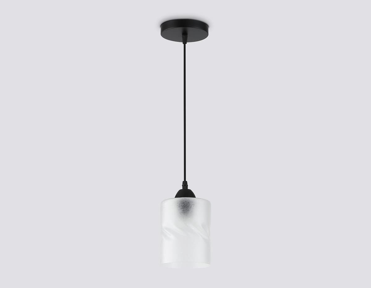 Светильник подвесной со стеклянным плафоном TR3409 BK черный E27 max 60W D120*1000 Ambrella Light 9