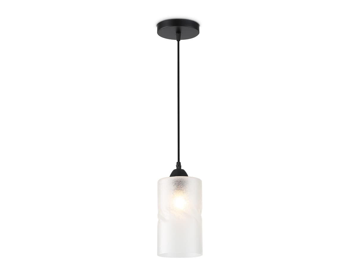 Светильник подвесной со стеклянным плафоном TR3411 BK черный E27 max 60W D120*1000 Ambrella Light 7